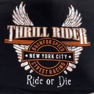 Black Thrill Rider Crop Top